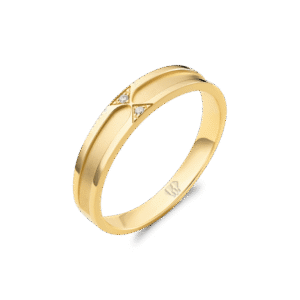 Nhẫn cưới vàng nguyện ước Peonia 14K đá CZ