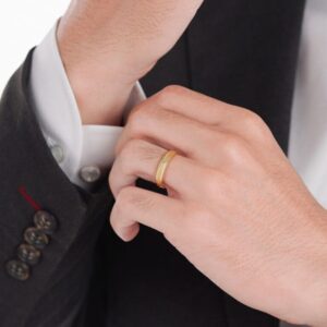 Nhẫn cưới vàng nguyện ước Peonia 14K đá CZ