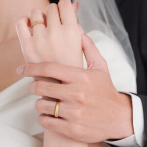 Nhẫn cưới vàng nguyện ước Peonia 14K đá CZ