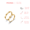 Nhẫn đôi Peonia vàng ý 14k