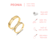 Nhẫn cưới vàng nguyện ước Peonia 14K đá CZ