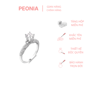 nhẫn cầu hôn peonia vàng 14k