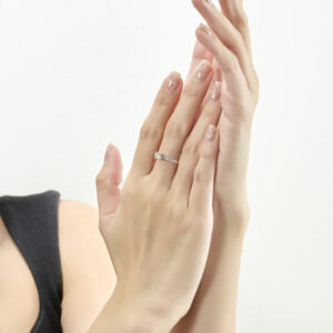 nhẫn cầu hôn peonia vàng trắng 14k