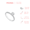 nhẫn cầu hôn peonia vàng trắng 14k