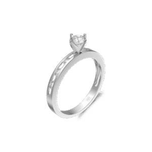 nhẫn cưới vàng trắng 18k