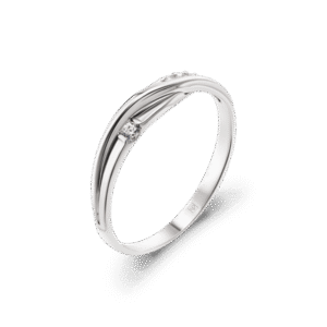 nhẫn đôi bạc peonia đồng tâm