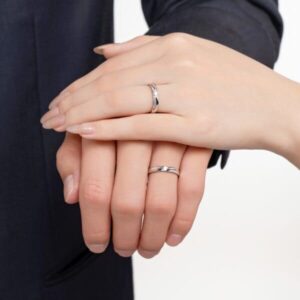 Nhẫn dôi Peonia bạc đá CZ