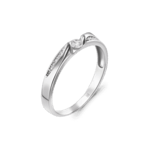 Nhẫn dôi Peonia bạc đá CZ