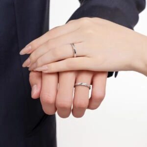 Nhẫn đôi Peonia bạc đá CZ 2026