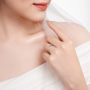 Nhẫn đôi Peonia bạc đá CZ 2026