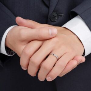 Nhẫn dôi Peonia bạc đá CZ