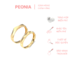 nhẫn đôi peonia vàng ý 14k velvet