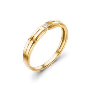 nhẫn đôi Peonia vàng ý 14k