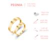 nhẫn đôi peonia vàng ý 14k đá cz