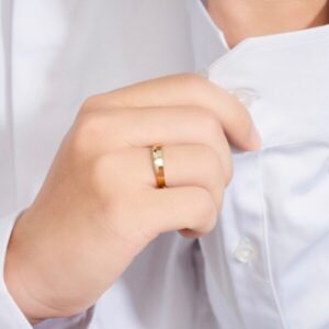 nhẫn đôi peonia vàng ý 14k đá cz