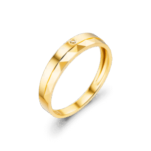 nhẫn đôi peonia vàng ý 14k đá cz