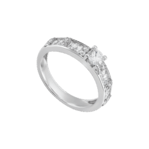 Nhẫn kim cương Peonia vàng trắng đá CNZ