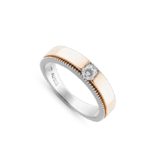 Nhẫn kim cương Peonia vàng hồng 14k