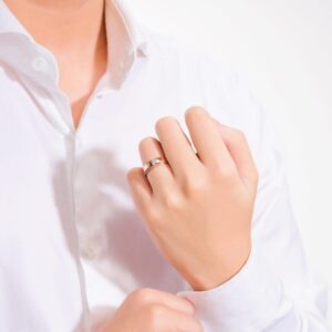 Nhẫn kim cương Peonia vàng hồng 14k