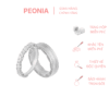 nhẫn kim cương Peonia vàng trắng 14k