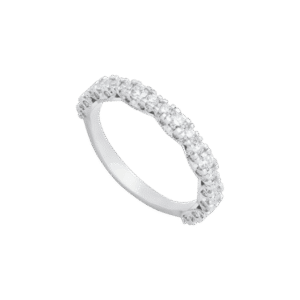 nhẫn kim cương Peonia vàng trắng 14k